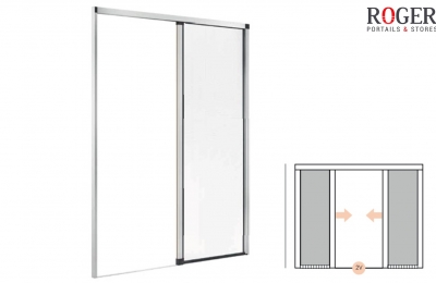 Moustiquaire Enroulable Horizontale Premium 2 Vantaux - Largeur Jusqu'à 2x 1,80 m - Hauteur jusqu’à 2,70 m
