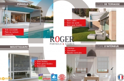 Portails et Stores ROGER : fabricant et installateur sur mesure en Isère depuis 30 ans – pergolas, stores, moustiquaires et menuiseries en fabrication française
