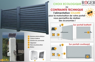 Motorisation Solaire pour Portail en Nord Isère : Solution Autonome, Écologique et Sur Mesure par Portails et Stores Roger – Devis Gratuit