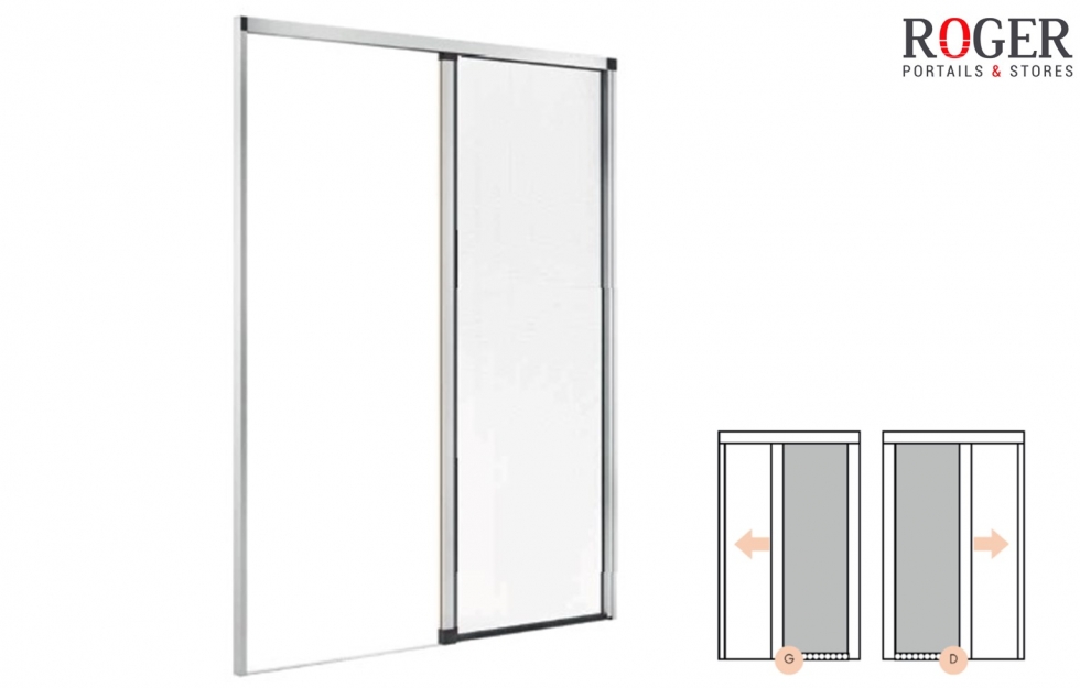 Moustiquaire Enroulable Horizontale Premium 1 Vantail - Largeur Jusqu'à 1,80 m - Hauteur jusqu’à 2,70 m