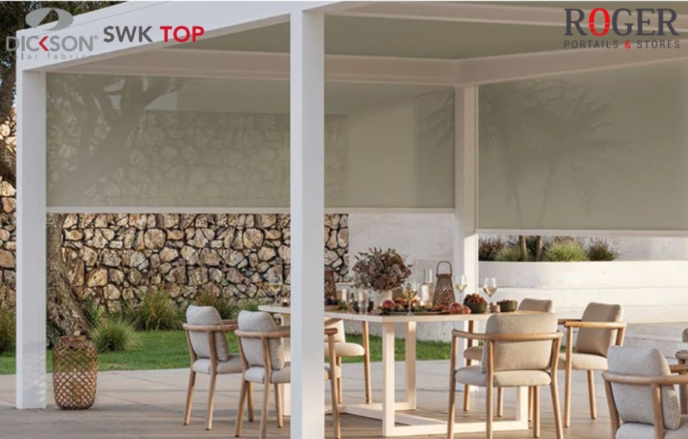 Dickson SWK TOP – Toile imperméable et translucide pour pergolas et voiles d’ombrage